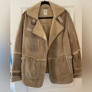 Free people suede aviator jacket